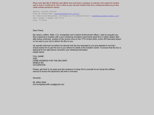 spam/selfless_service screenshot
