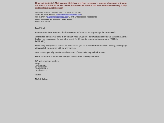 spam/urgent_massage_from_ms_safi_reply screenshot