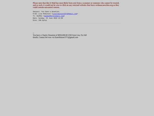 spam/you_have_a_donation screenshot