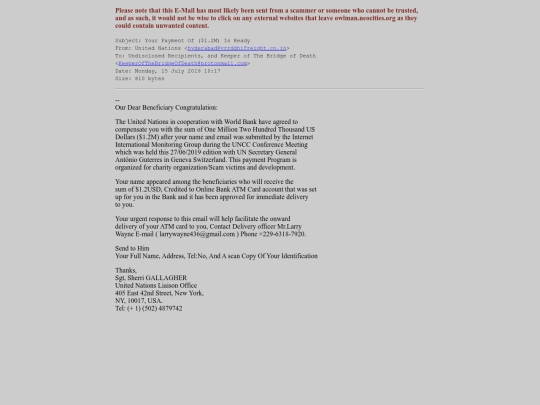 spam/your_payment_of___1_2m__is_ready screenshot