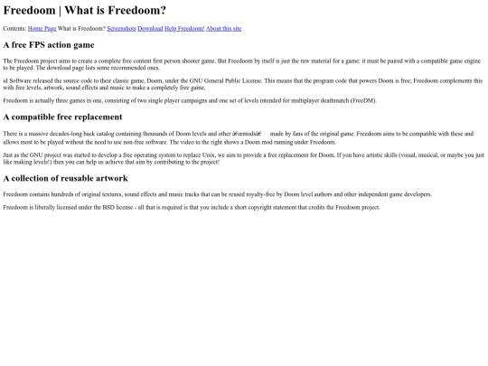 www/freedoom/about screenshot