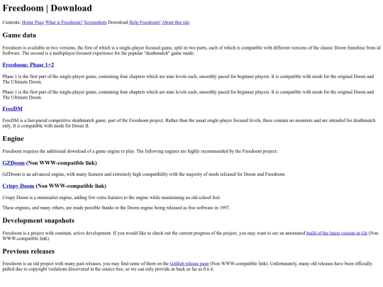 www/freedoom/download screenshot