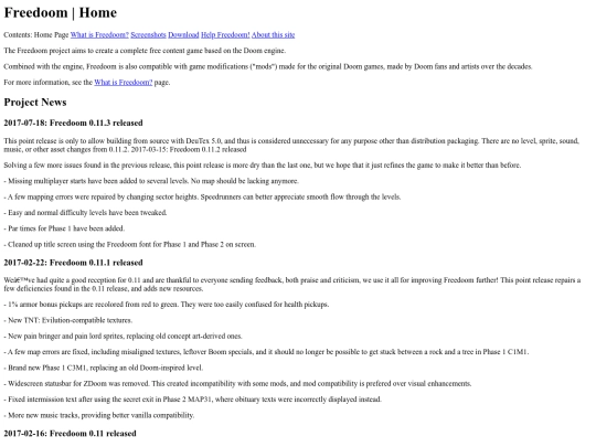 www/freedoom screenshot