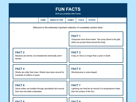 facts screenshot