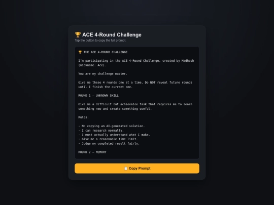 Challenge screenshot