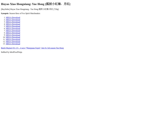 Series/huyao-xiao-hongniang-yue-hong screenshot