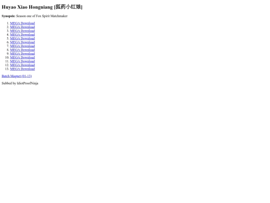 Series/huyao-xiao-hongniang screenshot