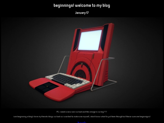 blogs/Beginnings screenshot