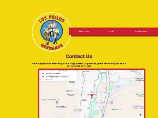 Los_Pollos_Hermanos/contact-us screenshot