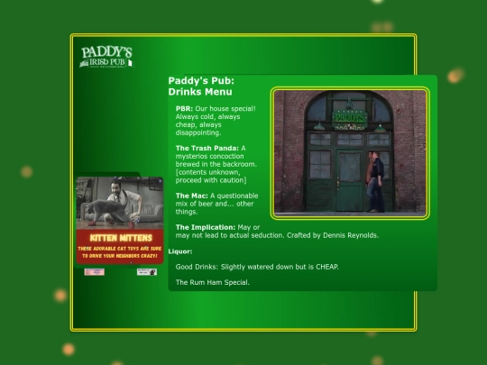 paddy's pub/drinks screenshot