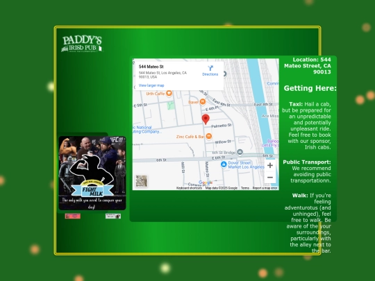 paddy's pub/find-us screenshot