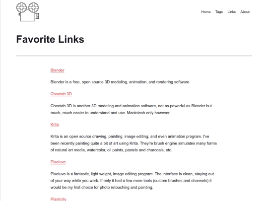 favorite-links screenshot