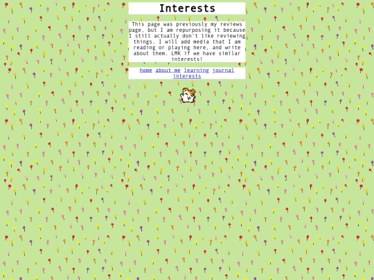 interests screenshot