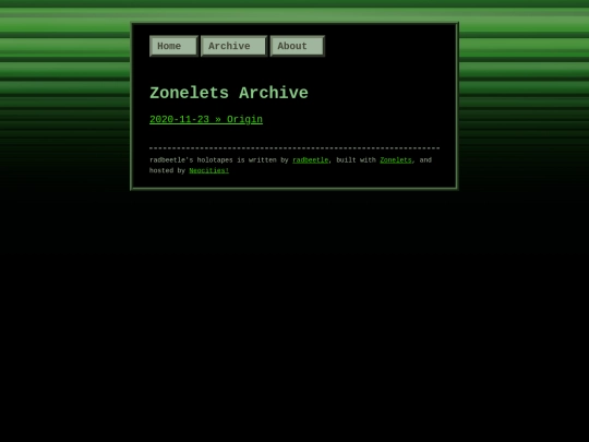archive screenshot