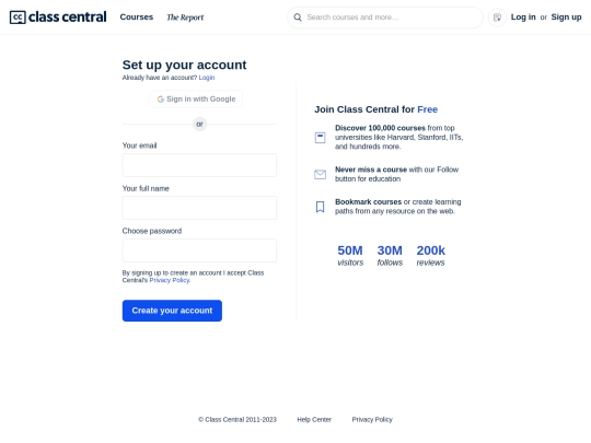 signup screenshot