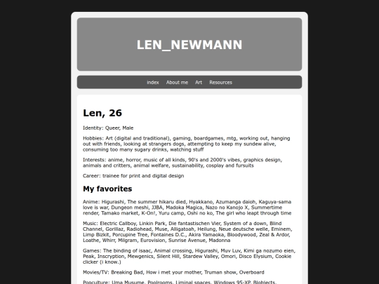pages/about screenshot