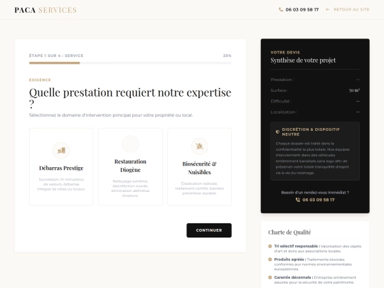 devis screenshot