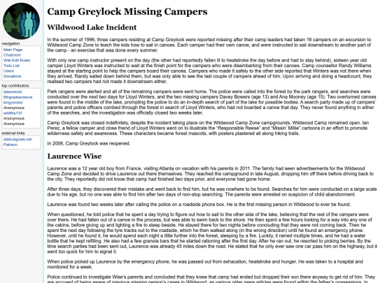wiki/camp-greylock-missing-campers screenshot