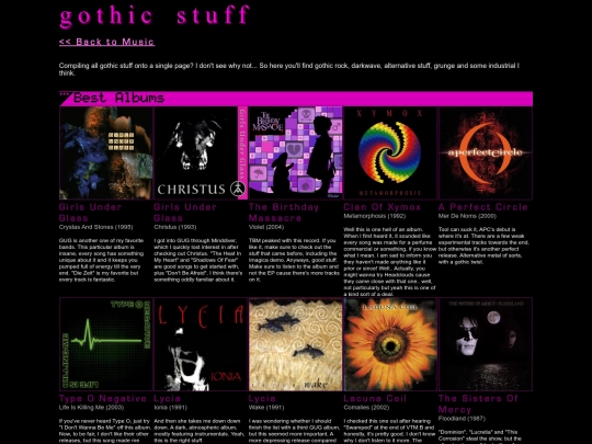 music/gothic screenshot