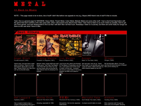 music/metal screenshot