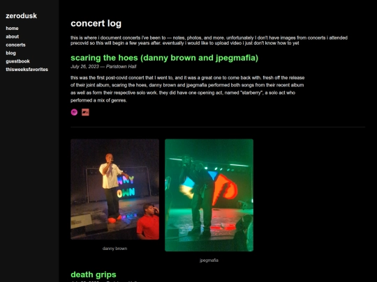 concerts screenshot