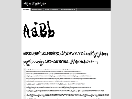 blog page/style/fonts /poti-demo screenshot