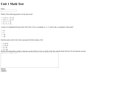 Mathform screenshot