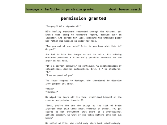 fanfiction/MASH/permission_granted screenshot