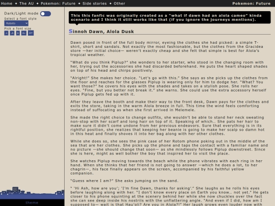 fanfics/aloladawn screenshot