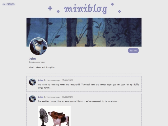 miniblog screenshot