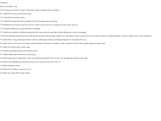 changelog screenshot