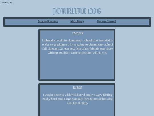 subpages/dreamjournal screenshot