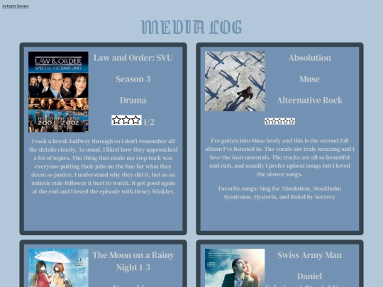 subpages/medialog screenshot