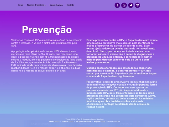 Prevenção screenshot