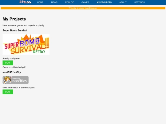 projects screenshot