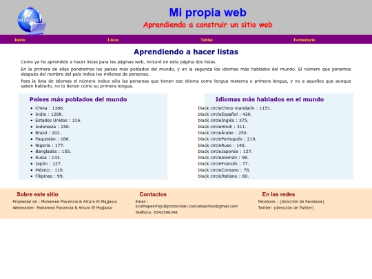 listas screenshot