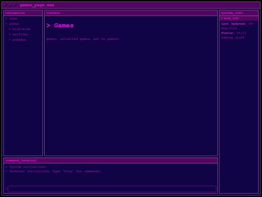 games screenshot
