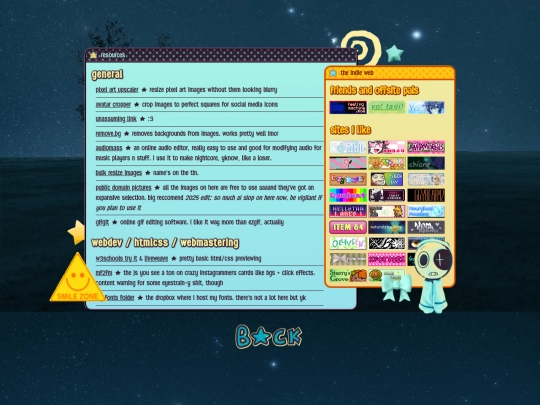 links screenshot