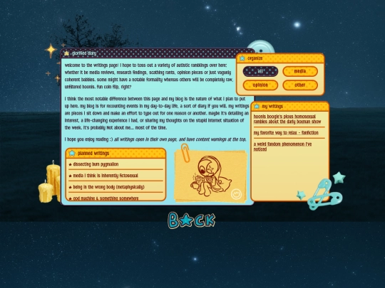 writing screenshot