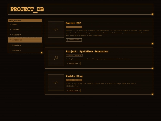 projects screenshot