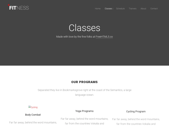 classes screenshot