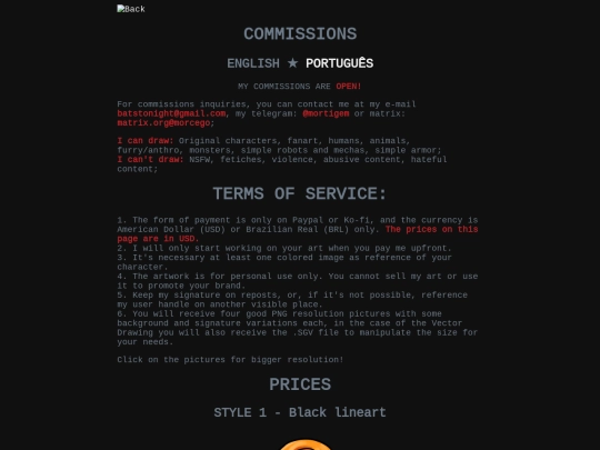 commissions screenshot