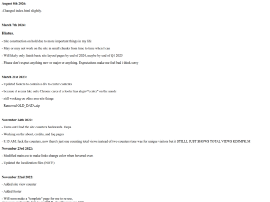 changelog screenshot
