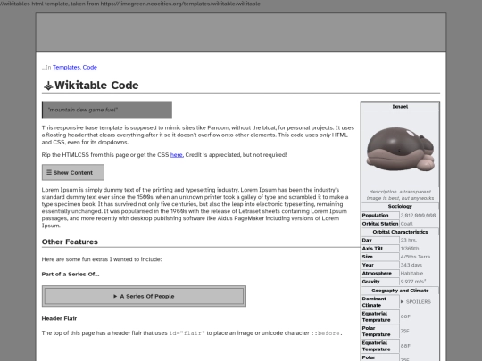 wiki/robots/wikitable screenshot