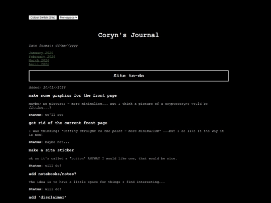 journaling screenshot