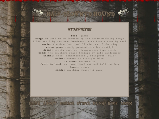 about/favs screenshot