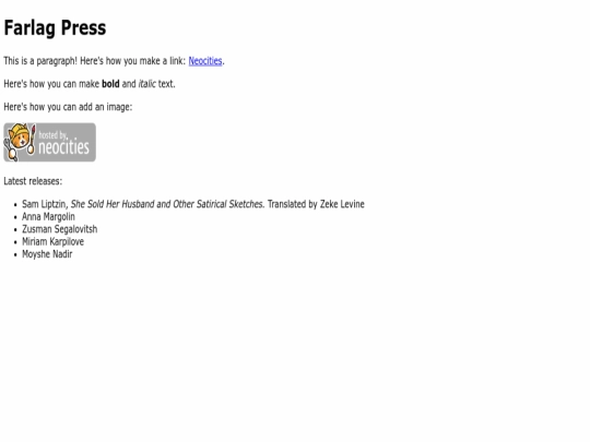 index screenshot