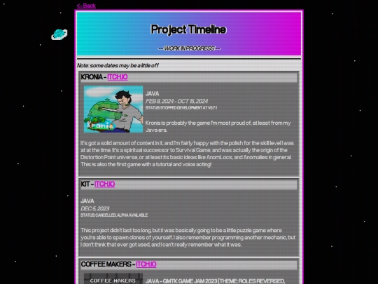 projecthistory screenshot