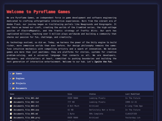 index screenshot