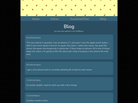 Blog screenshot